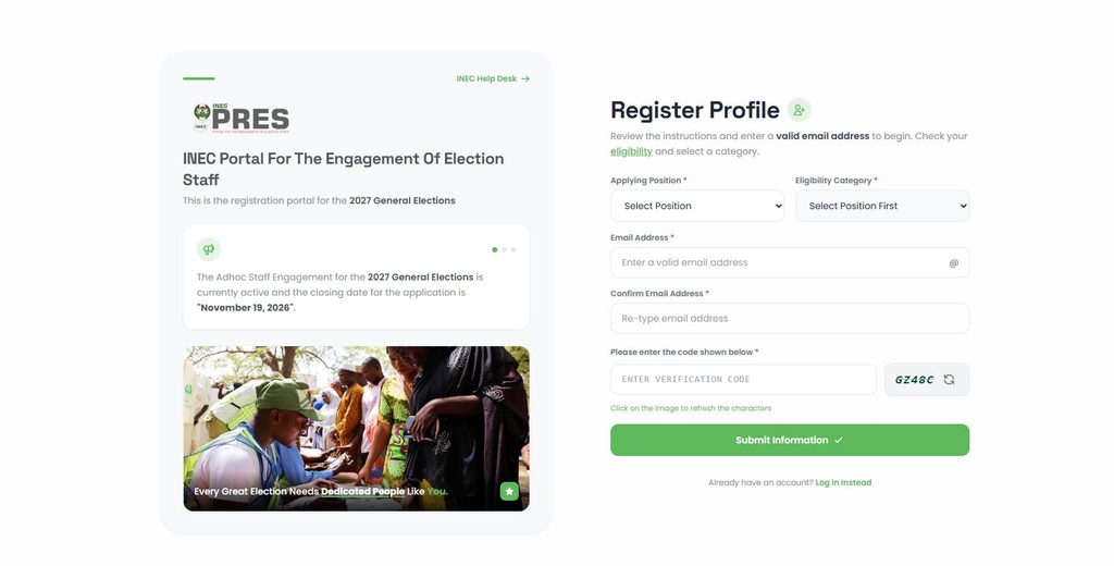 INEC Ad Hoc Staff Recruitment 2027