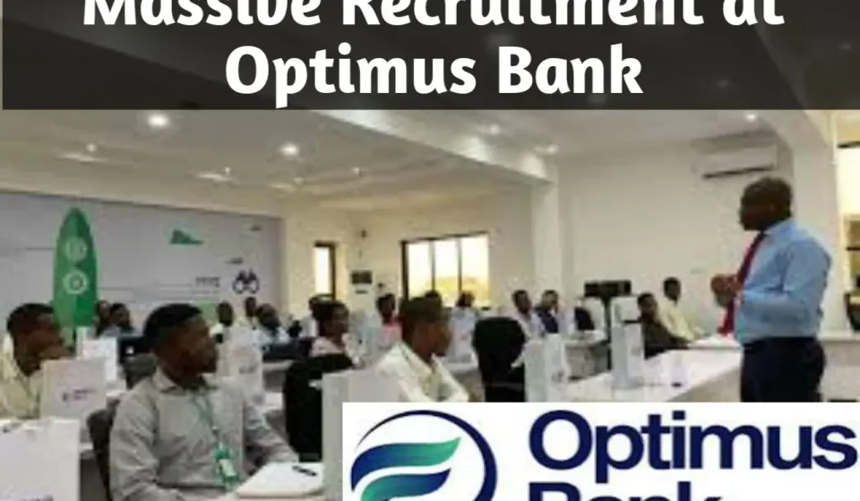 Optimus Bank Recruitment 2026
