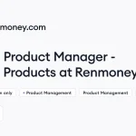Renmoney Product Manager &ndash; SME Lending Lead Job 2026: Apply for Remote Role
