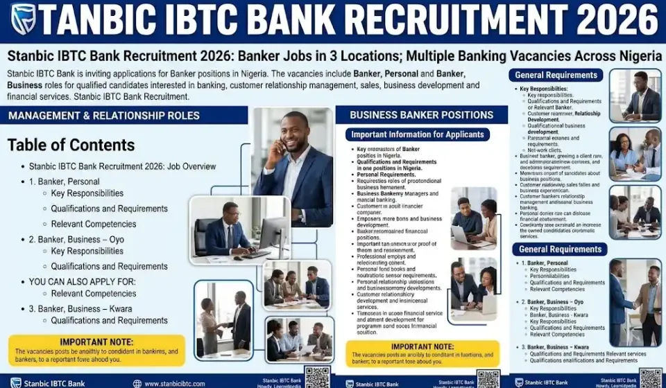 Stanbic IBTC Bank Recruitment 2026